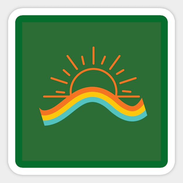 Italian Sunset Rainbow Sticker by livmilano